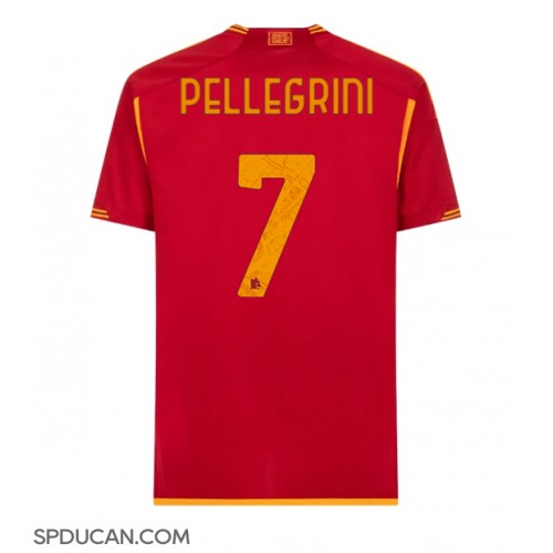 Muški Nogometni Dres AS Roma Lorenzo Pellegrini #7 Domaci 2023-24 Kratak Rukav